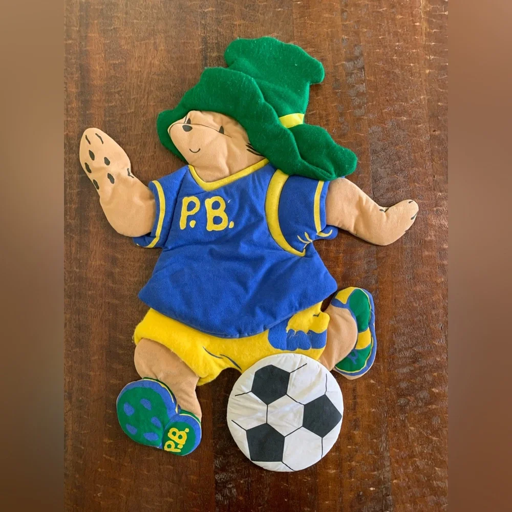 VTG Infantino Eden Toys Paddington Bear 🐻 2pc Sports ⚽️ ⚾️ Theme Wall Decor - Picture 2 of 10